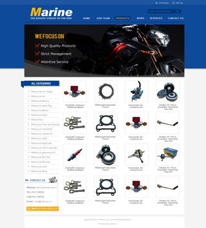 V4藍(lán)色配件、電子、機(jī)械、工廠(chǎng)版通用外貿(mào)網(wǎng)站模板建設(shè)指南